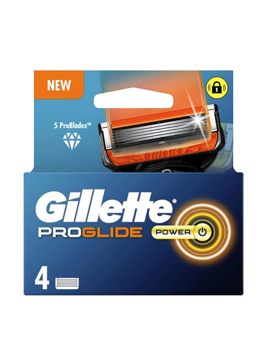 Gillette Fusion ProGlide Power Lames de Rasoir 4 Recharges