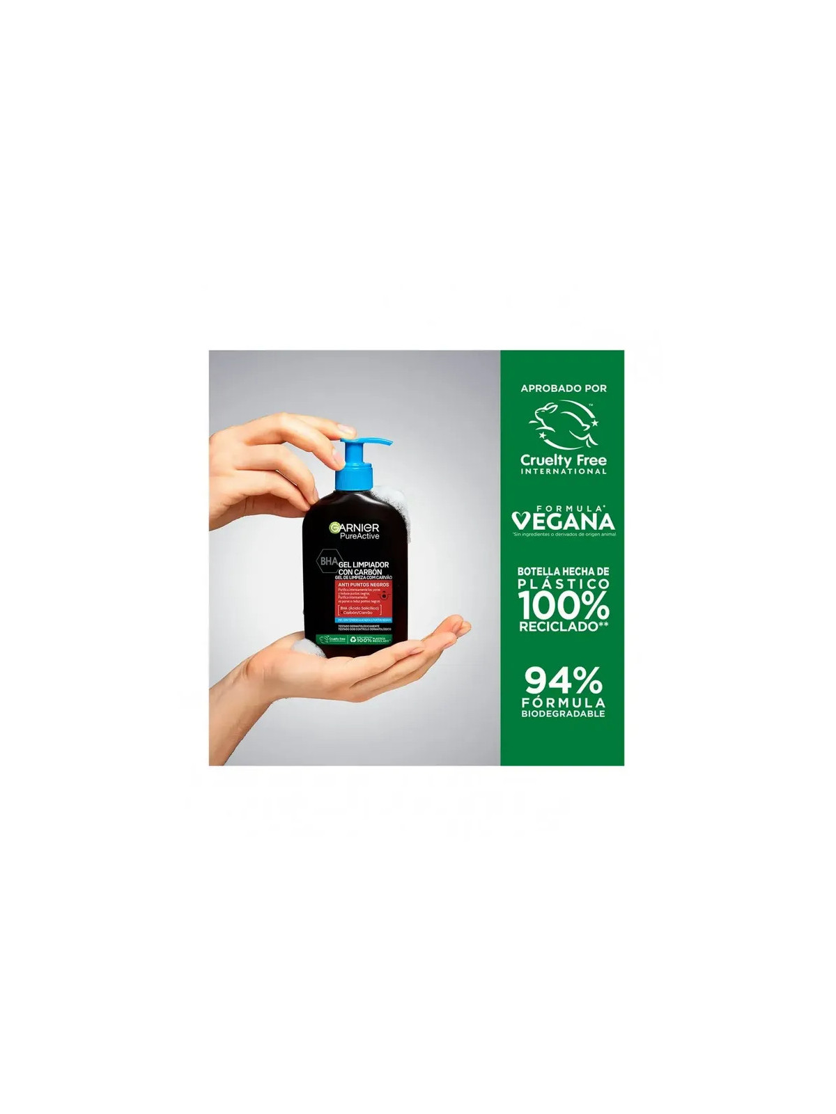 Garnier Pure Active Gel Nettoyant au Charbon 250ml