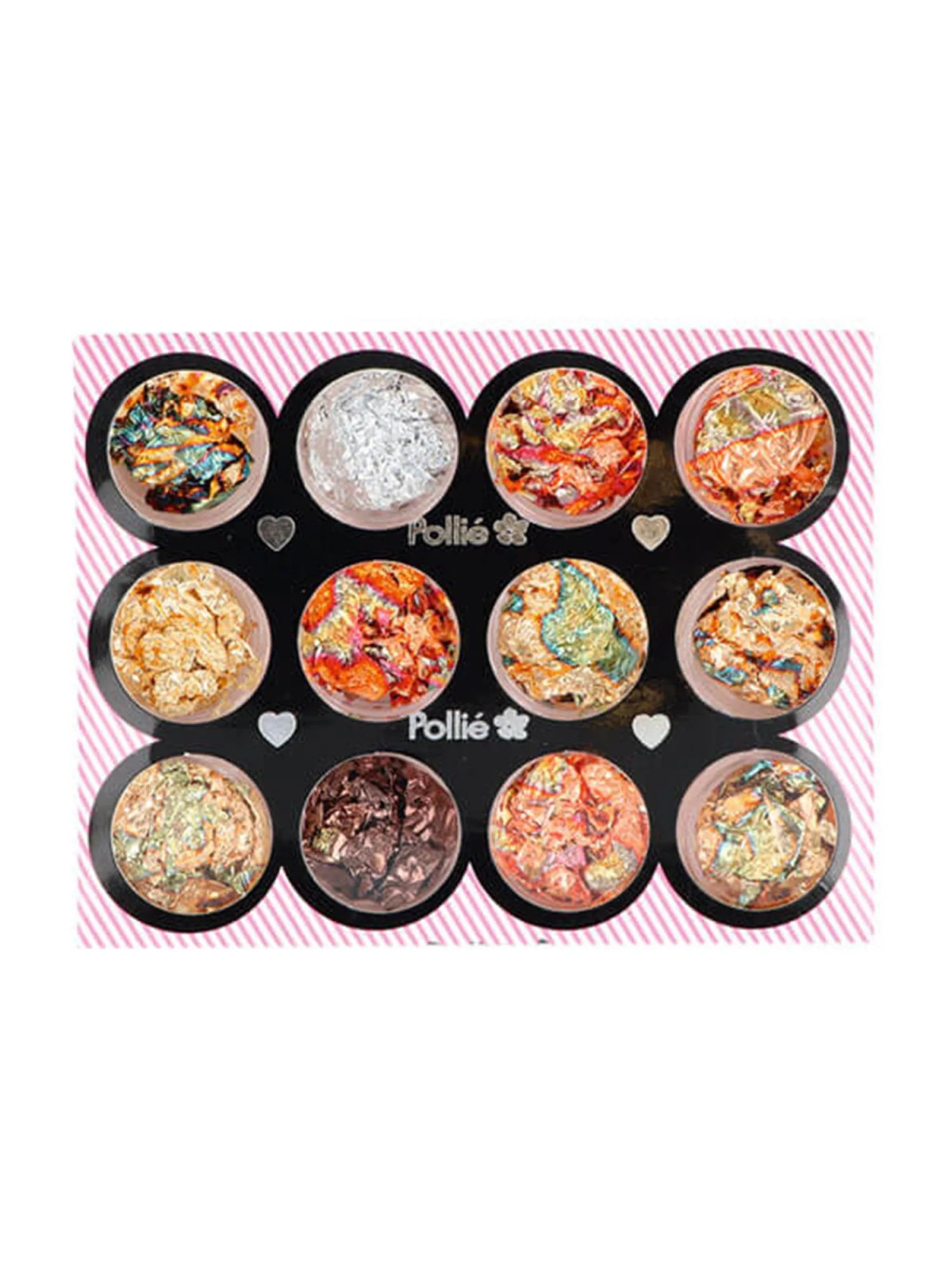 Eurostil Set Nail Art Feuilles d'Or 12 Couleurs 1 unité