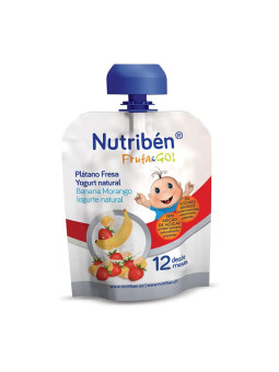 Nutribén Fruit & Go Banane, Fraise et Yaourt Nature 90g