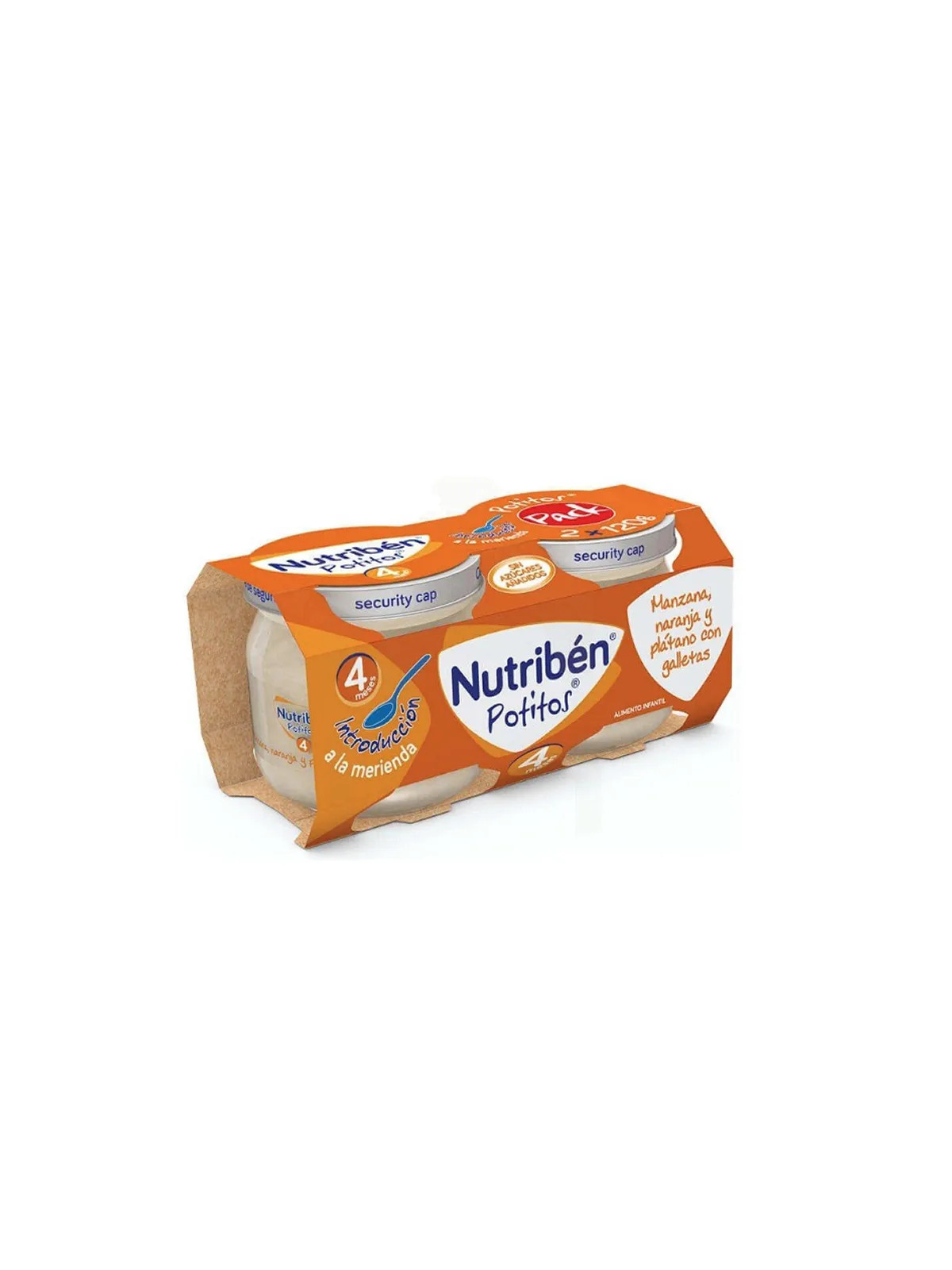 Nutribén Pot Banane, Orange et Biscuit 2 Bocaux 190g