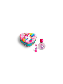 CARTOON Lorenay Unicorn Love Coffret Cœur Eau de Toilette 50ml et Rouge à Lèvres