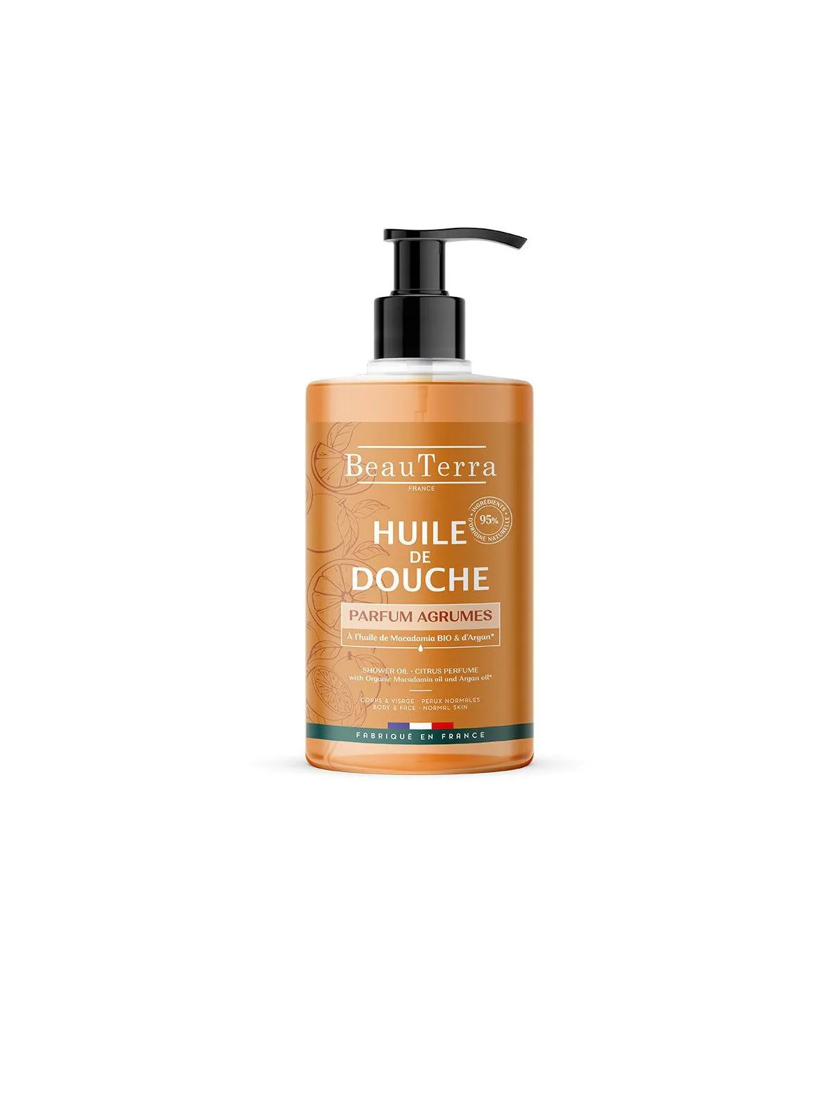 Beauterra Huile de Douche Orange Mandarine 750ml