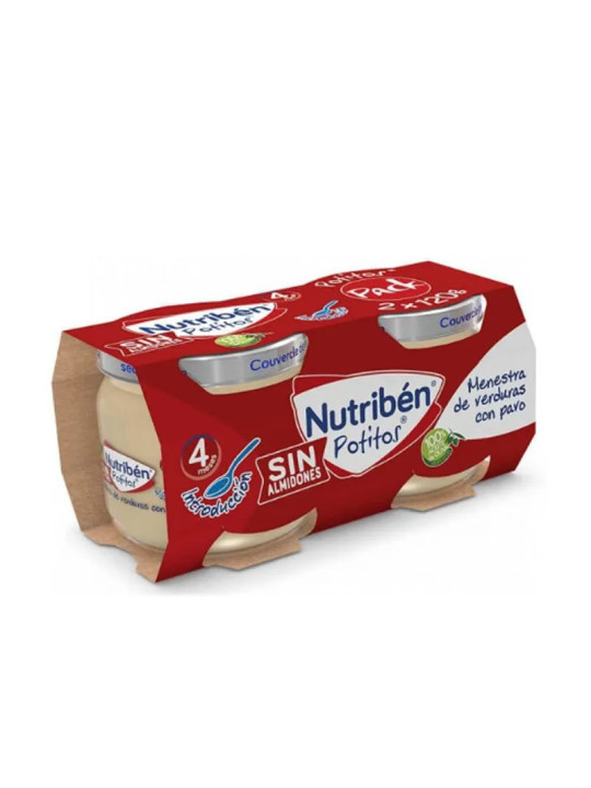 Nutribén Petit Pot Ragoût de Légumes au Bœuf 2 Bocaux 120g