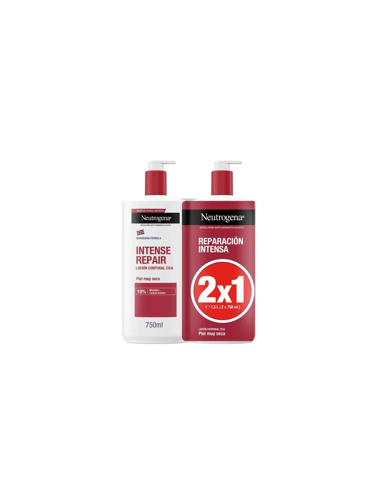 Neutrogena Lotion Réparatrice Intense 2 x 750 ml