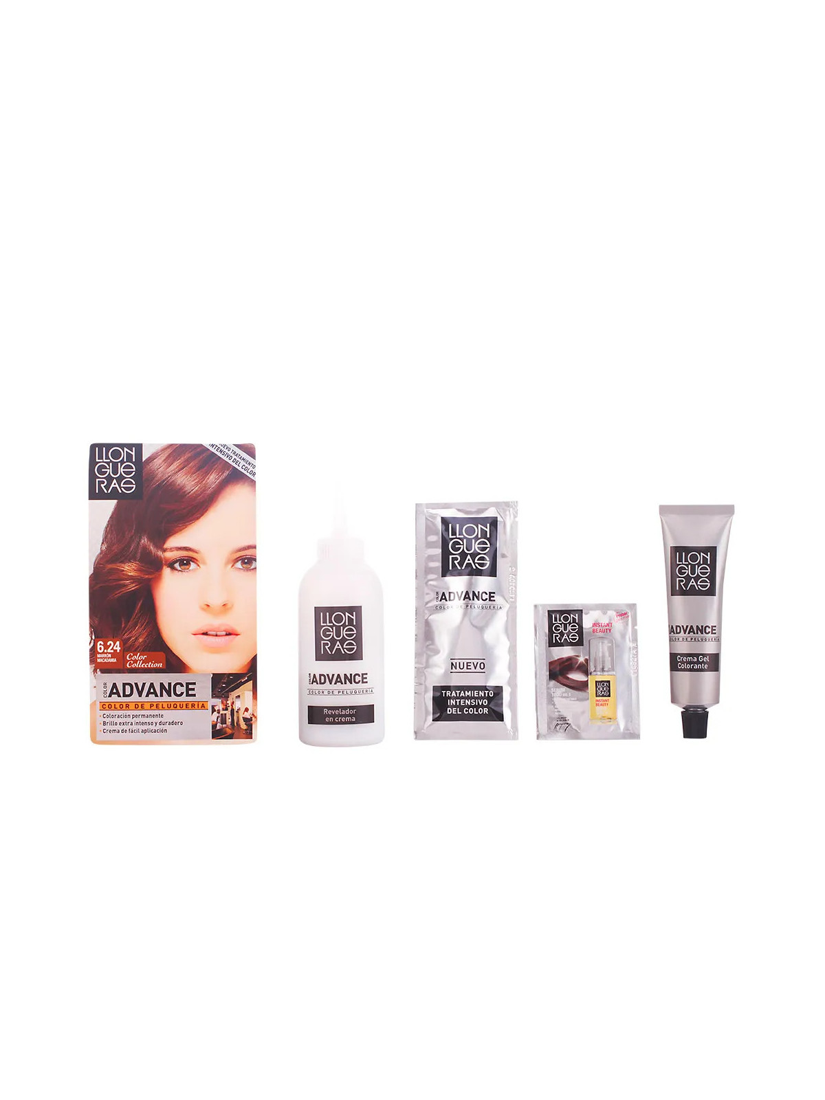 Llongueras Color Advance Coloration Cheveux 6.24 Châtain Macadamia