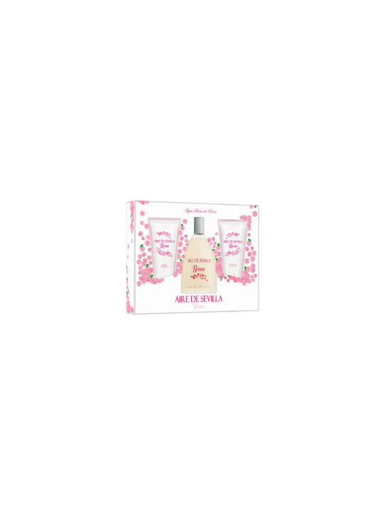 AIRE DE SEVILLA Coffret Rosas Eau de Toilette 100ml + Baume Corporel 150ml + Gel Douche 150ml