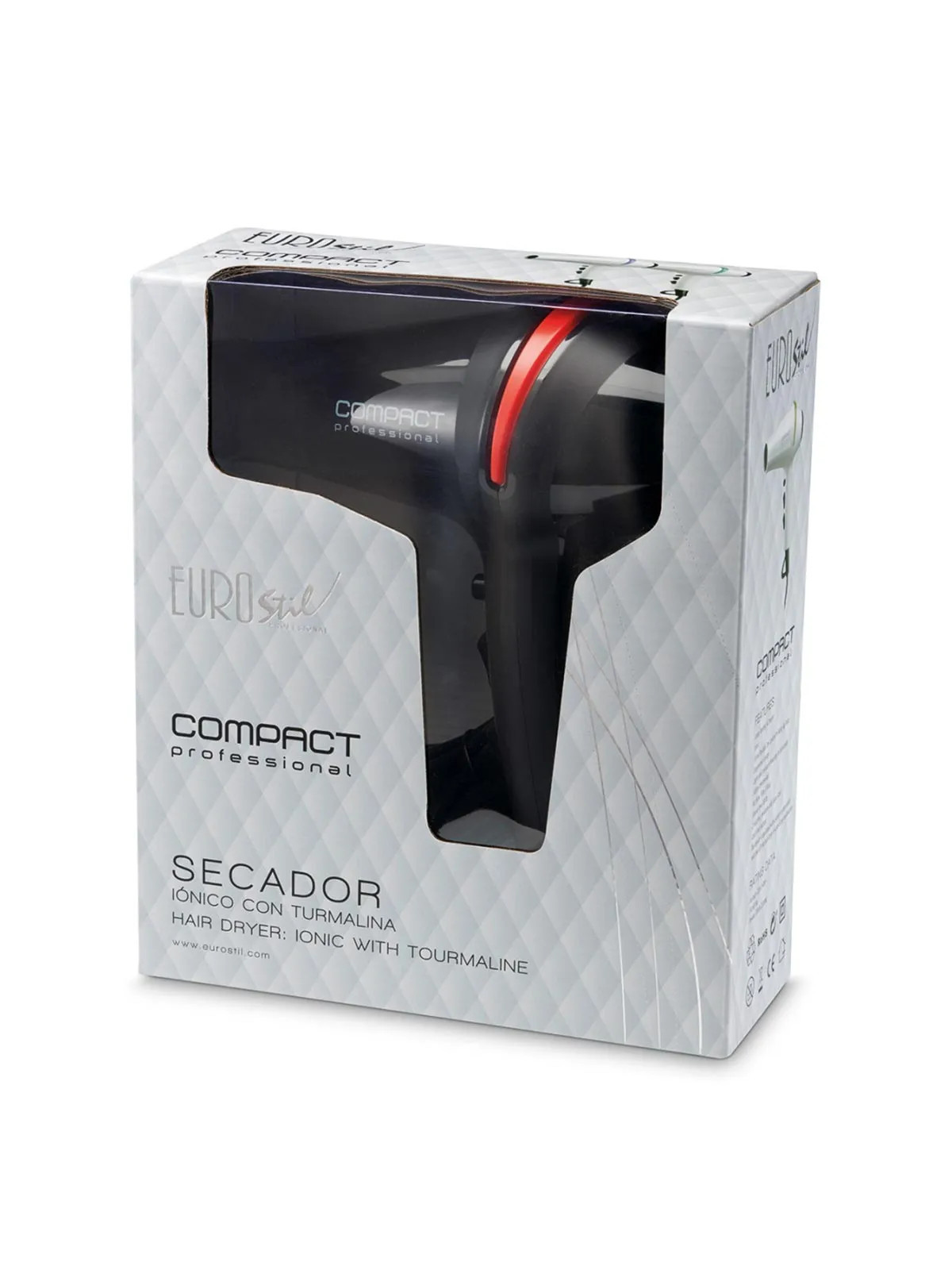 Eurostil Compact Professionnel Sèche-Cheveux avec Tourmaline 2000W 1 unité