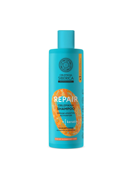 Natura Siberica Oblepikha Repair Kératine Shampooing Cheveux Secs 400ml