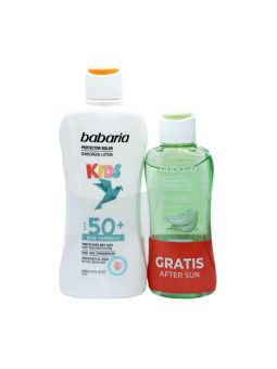 Babaria Kids Protecteur Solaire SPF50 Résistant à l'Eau 200ml + Baume Après-Soleil