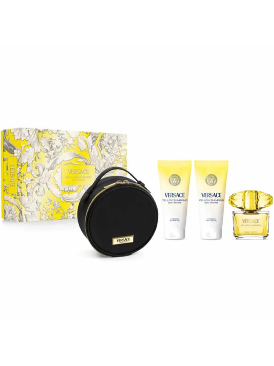 Versace Yellow Diamond Eau De Toilette Vaporisateur 90ml Coffret 4 Produits