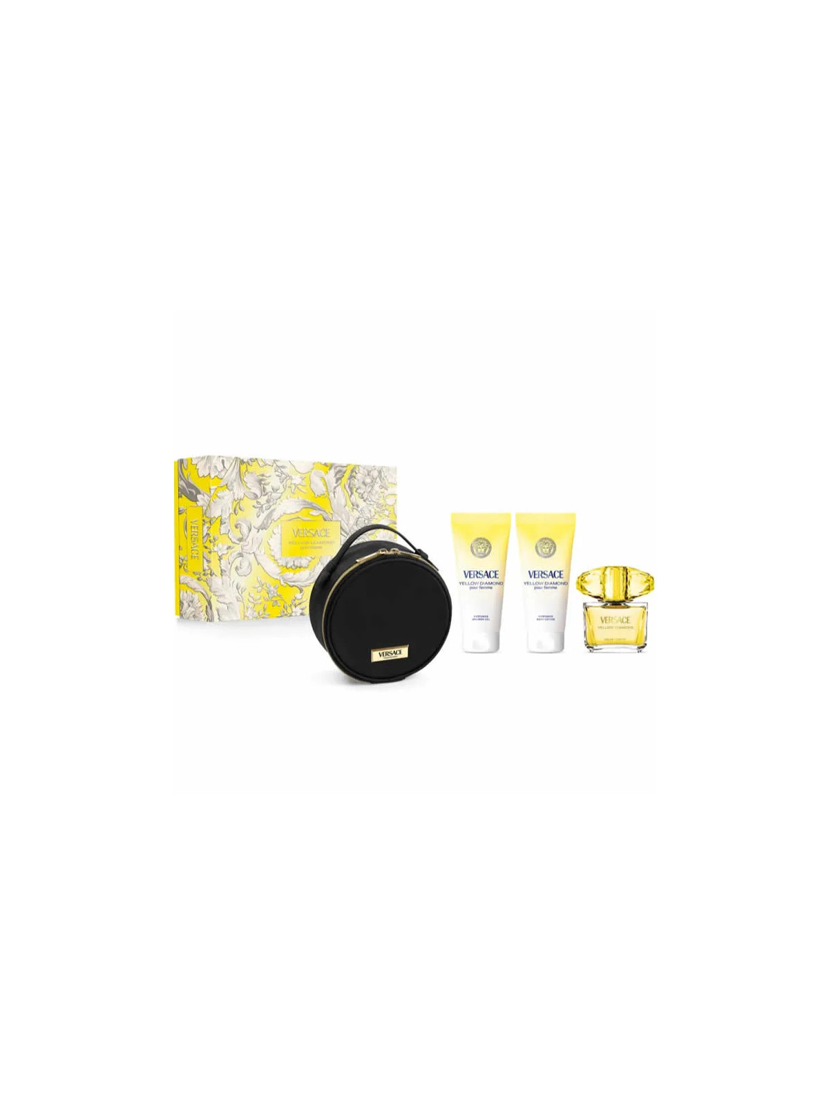 Versace Yellow Diamond Eau De Toilette Vaporisateur 90ml Coffret 4 Produits