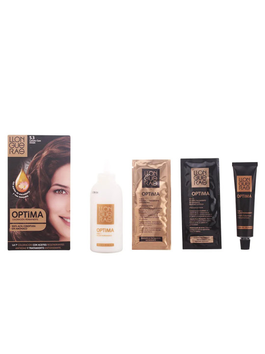 Llongueras Optima Coloration Permanente Sans Ammoniaque 5.3 Châtain Doré Clair