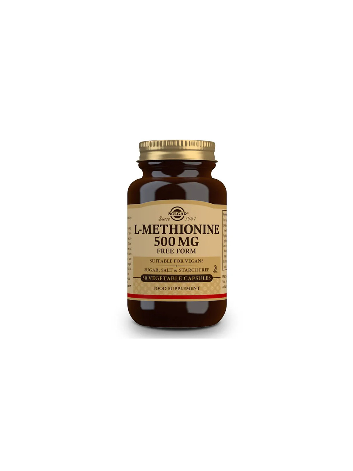 Solgar L-Méthionine 500mg 30 Gélules