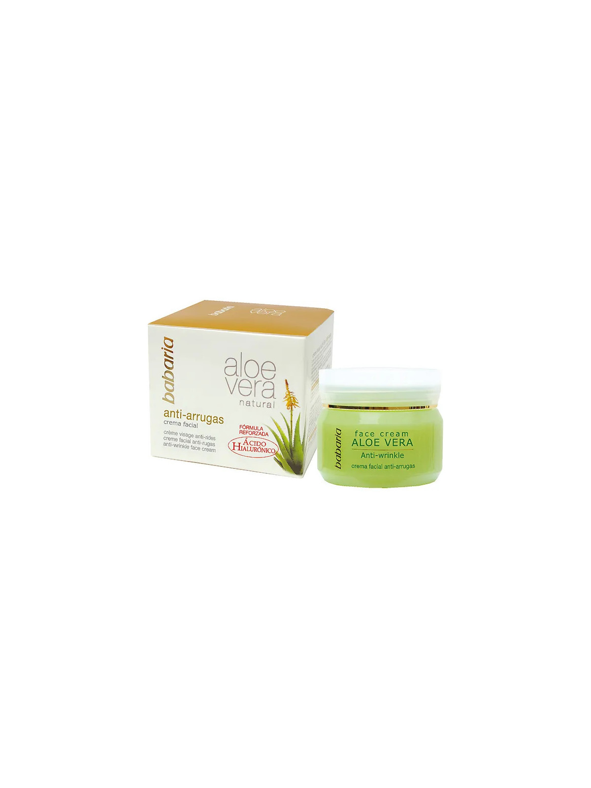 Babaria Natural Crème Faciale Anti-Rides Aloe Vera 50ml