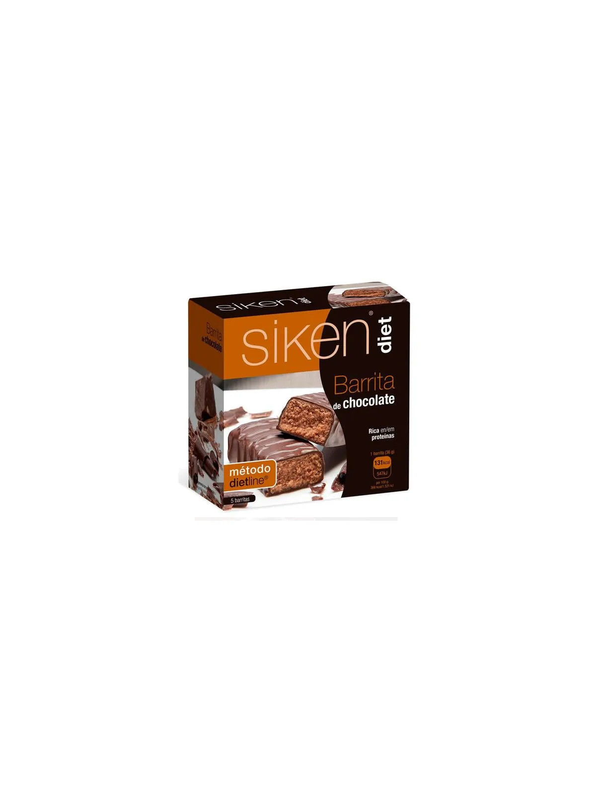 Siken Sikendiet Barres au Chocolat 5 Unités