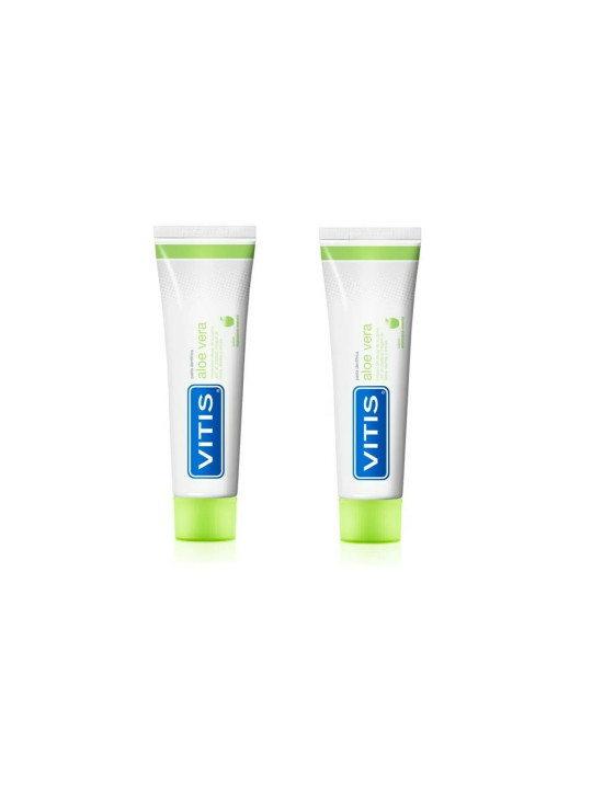 Vitis Duplo Aloe Vera Dentifrice Saveur Pomme 2x150ml +75ml Gratuit