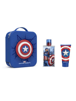 Marvel Captain America Eau de Toilette Vaporisateur 100ml Coffret 3 Produits