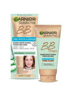 Garnier BB Crème Skin Active Peaux Mixtes à Grasses Teinte Claire 50ml