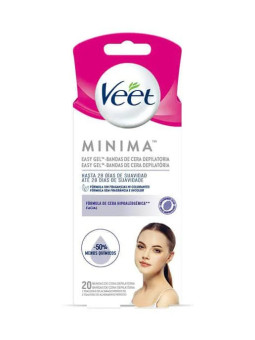 Veet Bandes De Cire Froide Visage Peaux Sensibles 20 Unités