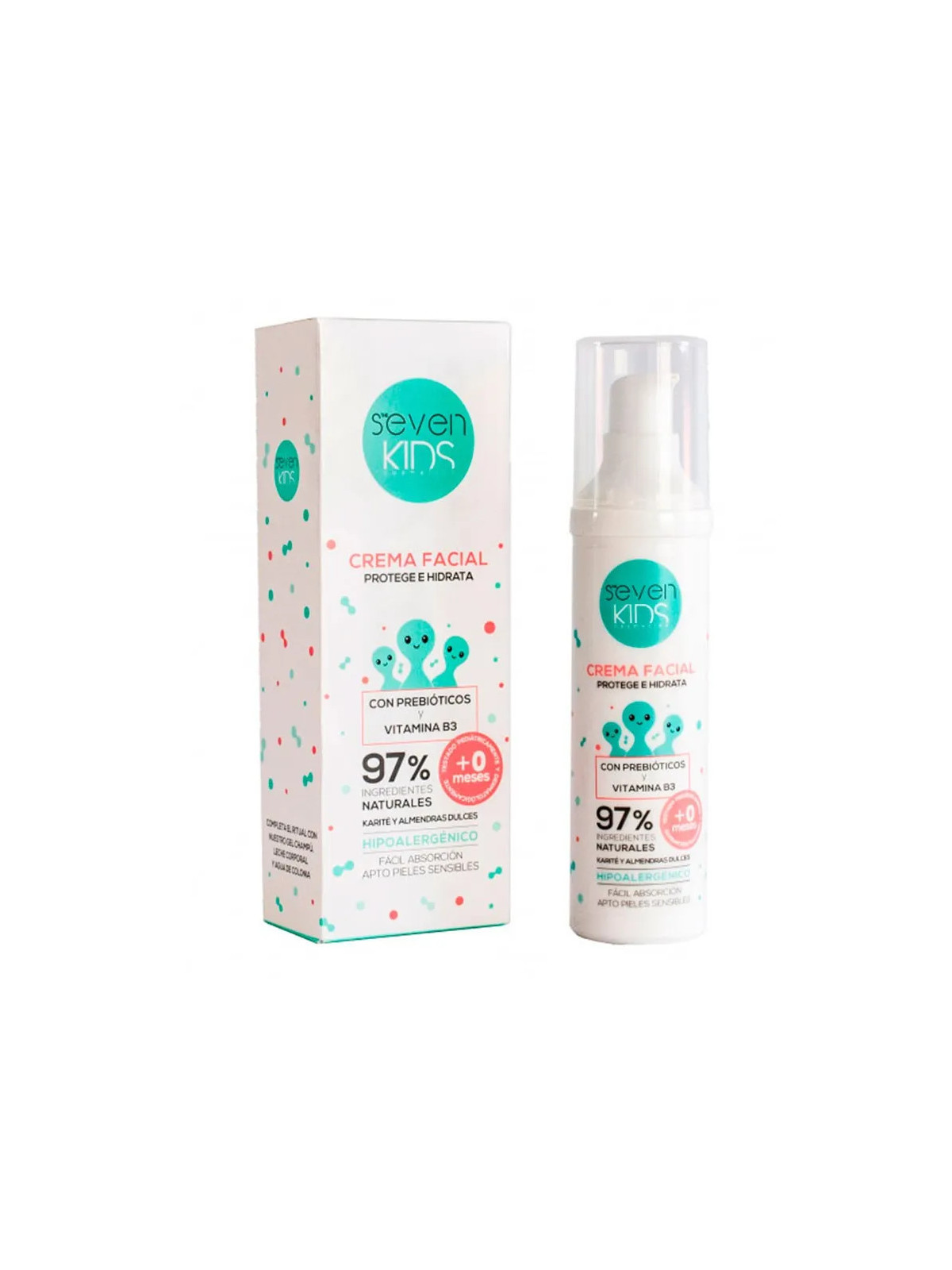 Seven Kids Crème Faciale aux Prébiotiques et Vitamine B3 50ml
