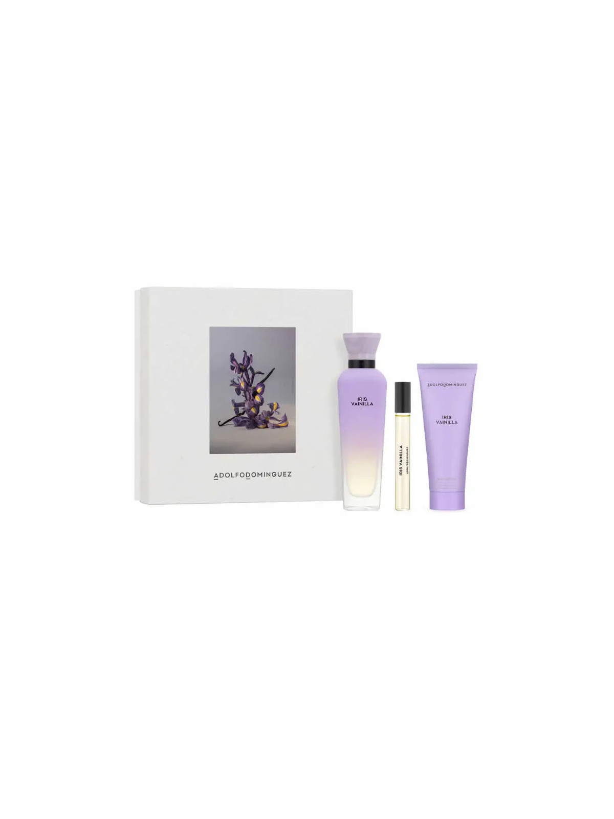 Adolfo Dominguez Iris Vainilla Eau de Parfum Vaporisateur 120ml Coffret 3 Produits