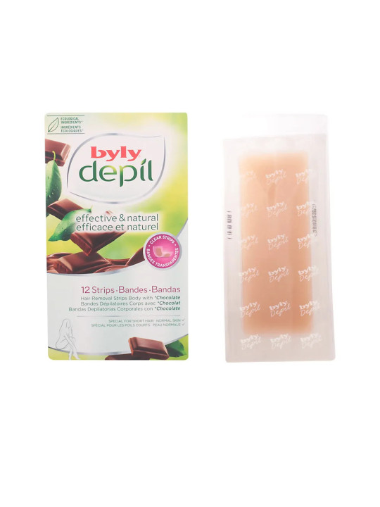 Byly Depil Bandes Dépilatoires Corps Avec Chocolat 12 Unités
