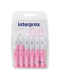 Interprox 0.6 Brossettes Interproximales Nano 6 Unités