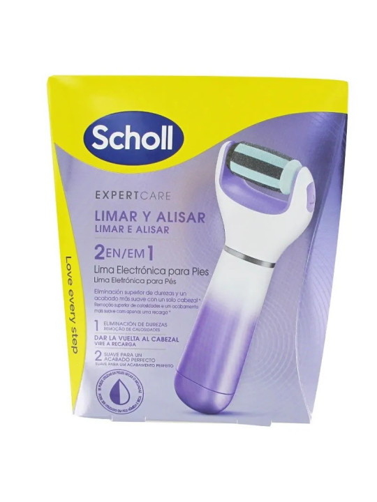 Scholl Velvet Smooth Pedi Râpe Électrique Rose avec Tête Exfoliante