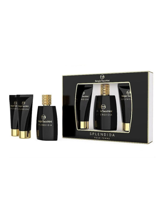 Sergio Tacchini Splendida Pour Femme Coffret Eau de Parfum 100ml + Lotion Corporelle 100ml + Gel Douche 100ml
