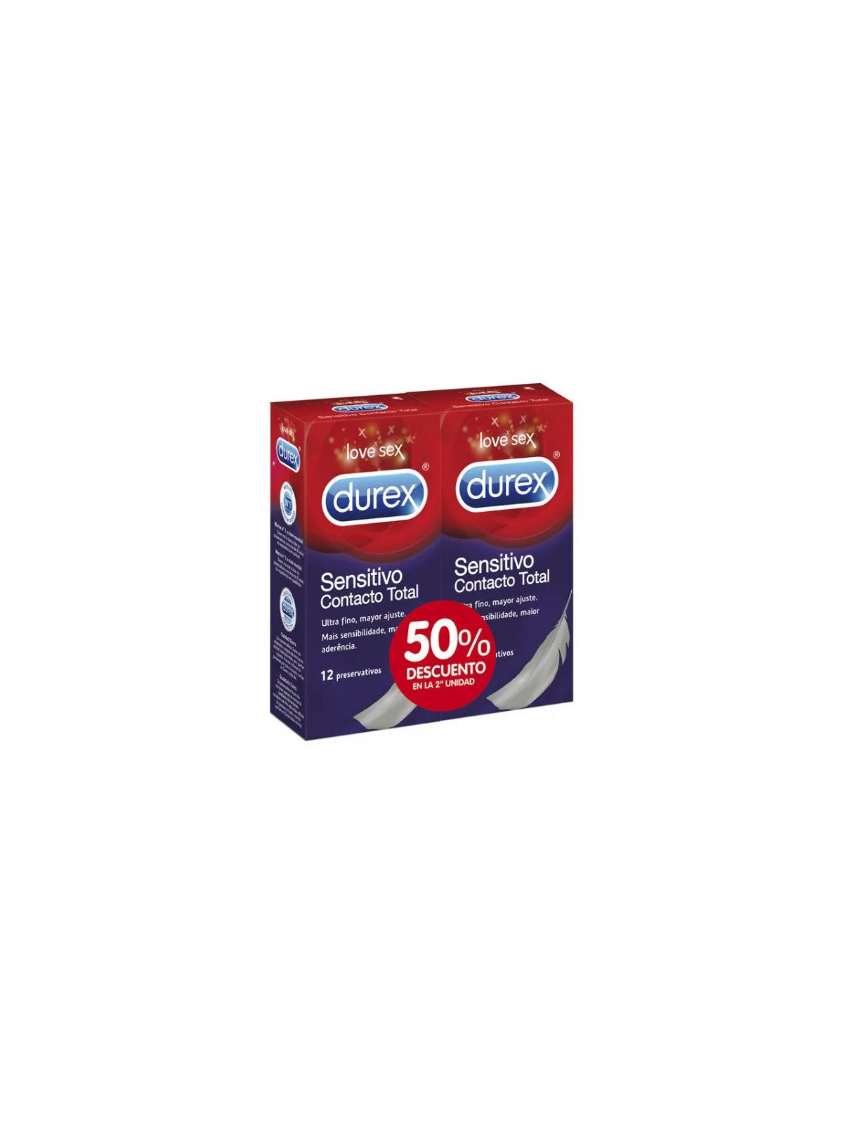 Durex Sensitive Total Contact 2x12 Unités