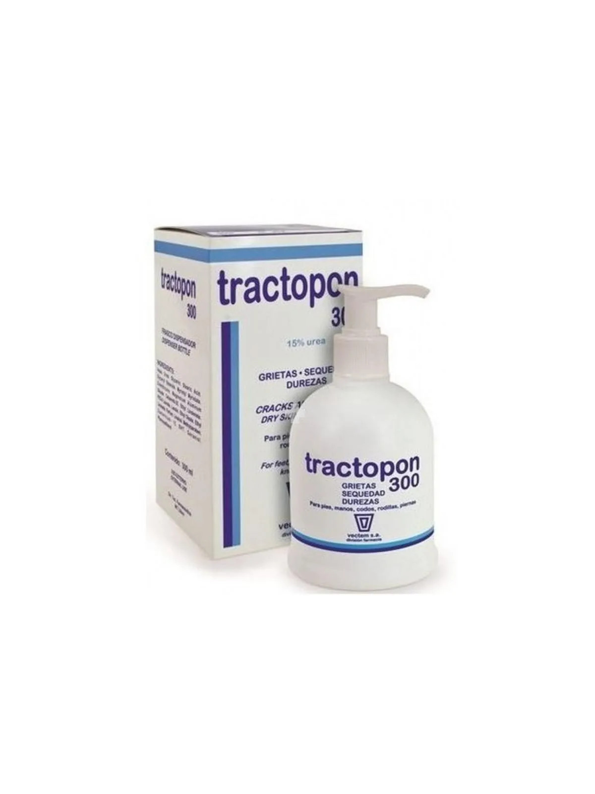 Vectem Tractopon Crème 15% Urée Flacon Pompe 300ml