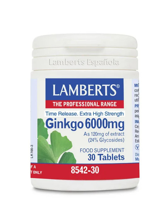 Lamberts Ginkgo Biloba 6000mg 60 Comprimés