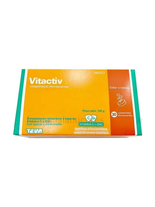 Teva Vitactiv 30 Comprimés Effervescents 120g