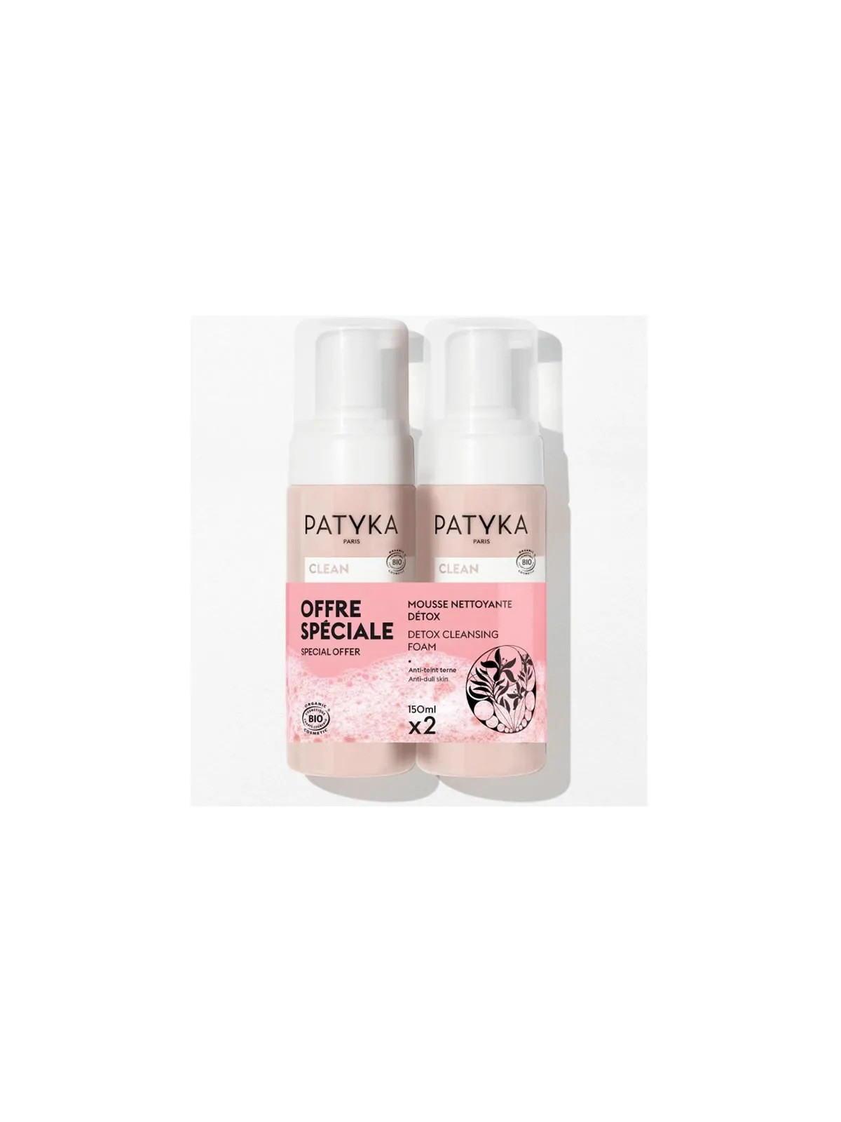 Patyka Duo Mousse Nettoyante Détox 2x150ml