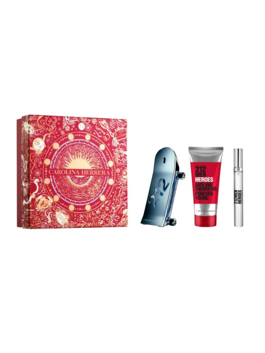 Carolina Herrera 212 Heroes Eau de Toilette Vaporisateur 90ml Coffret 3 Produits