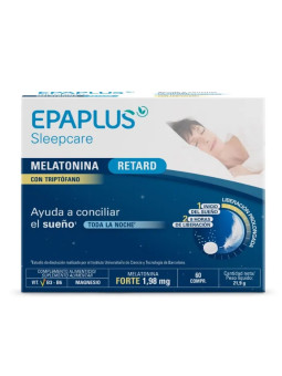 Epaplus Sleepcare Retard du Sommeil Mélatonine + Tryptophane 60 Comprimés