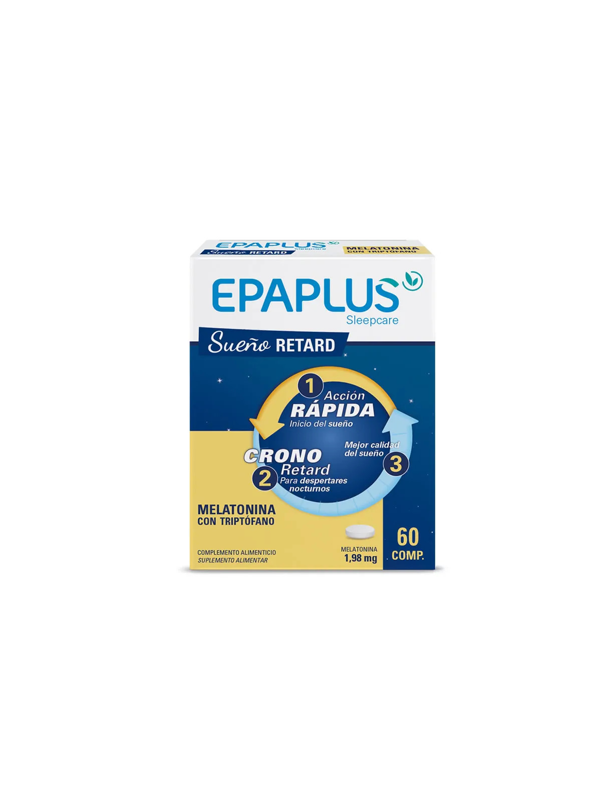 Epaplus Sleepcare Retard du Sommeil Mélatonine 60 Comprimés