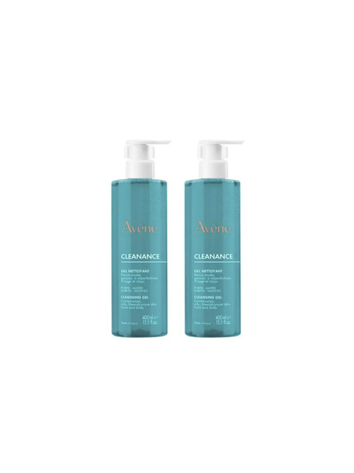 Avène Cleanance Duo Gel Nettoyant 2 x 400ml