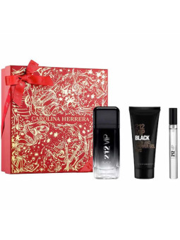 Carolina Herrera 212 VIP Black Men Eau De Parfum Spray 100ml Coffret 3 Produits