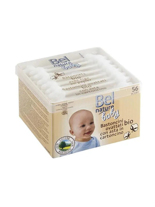 Bel Nature Bâtonnets de Sécurité en Coton 56 Unités