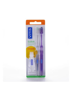 Vitis Double Set Access Brosse À Dents Souple + Dentifrice