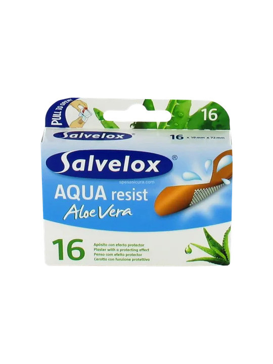 Salvelox Aqua Resist Pansement Adhésif à l'Aloe Vera 16 Pcs