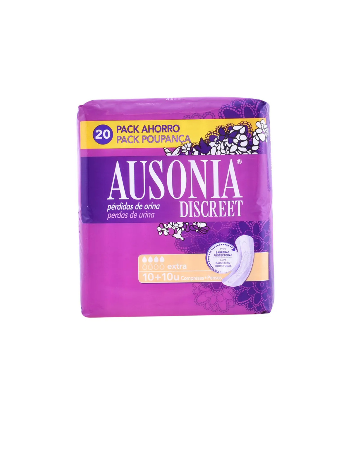 Ausonia Discreet Extra Serviettes Hygiéniques 20 Unités