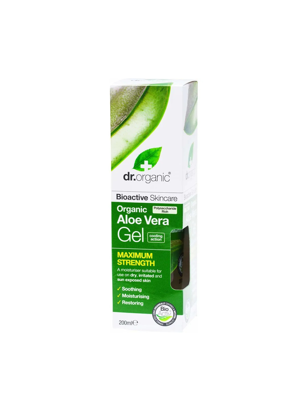 Dr Organic Aloe Vera Gel Puissance Maximale 200ml
