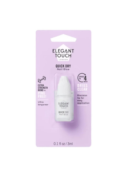 Elegant Touch Colle Ongles Séchage Rapide 5 Secondes