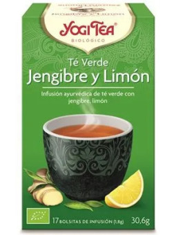 Yogi Tea Thé Vert Gingembre et Citron 17 sachets x 1,8g