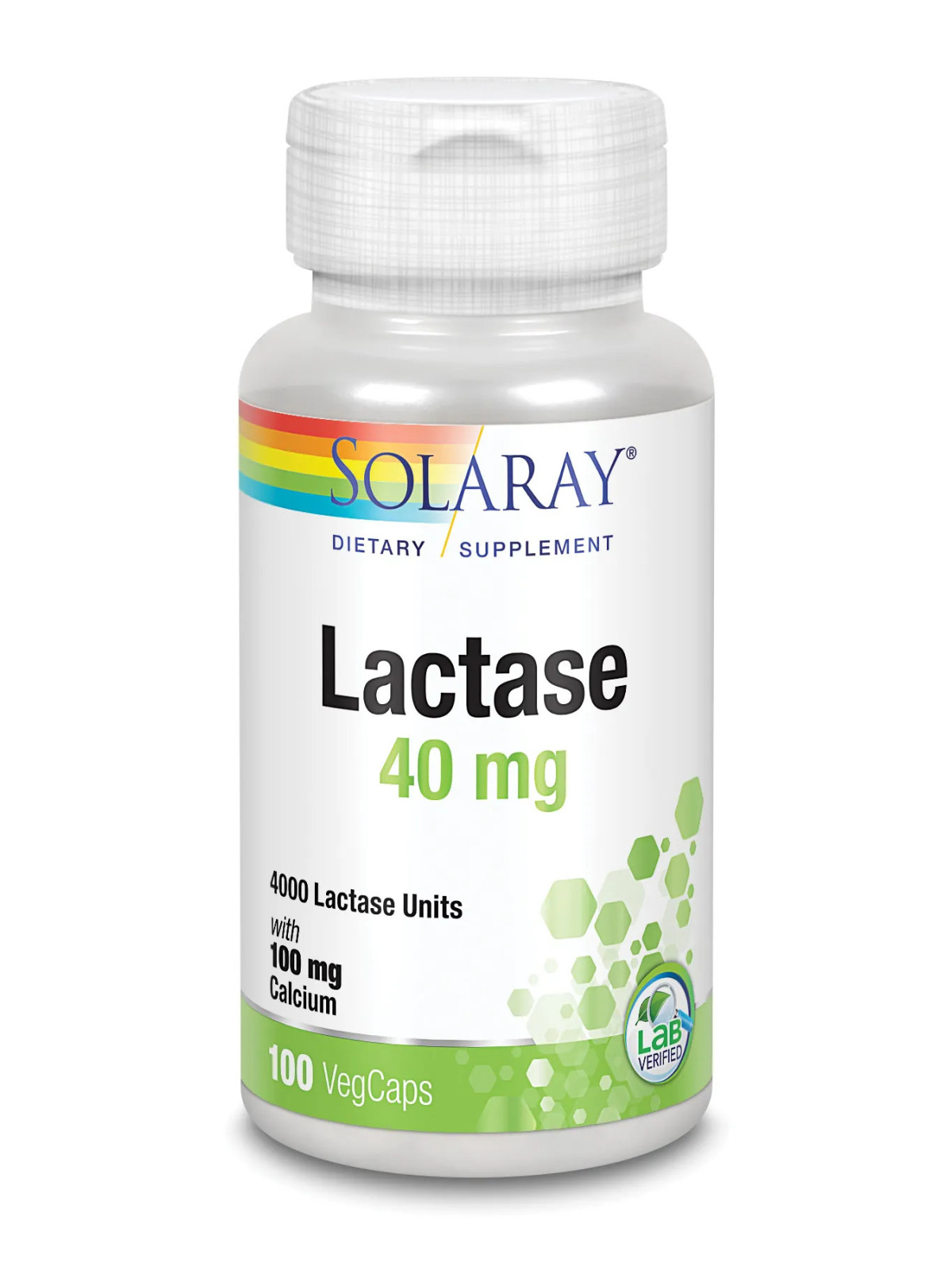 Solaray Lactase 40 Mg 4000 FCC 100 Vcaps