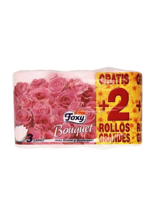 Foxy Bouquet Color Papier Toilette 3 Couches 4 + 2 Rouleaux