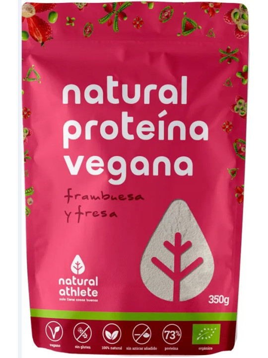 Natural Athlete Protéine Végane Fraise et Framboise Bio 350g